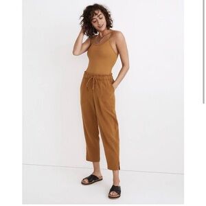 Madewell Lightestspun Beach Cover-Up Pants in Antique Gold Yellow